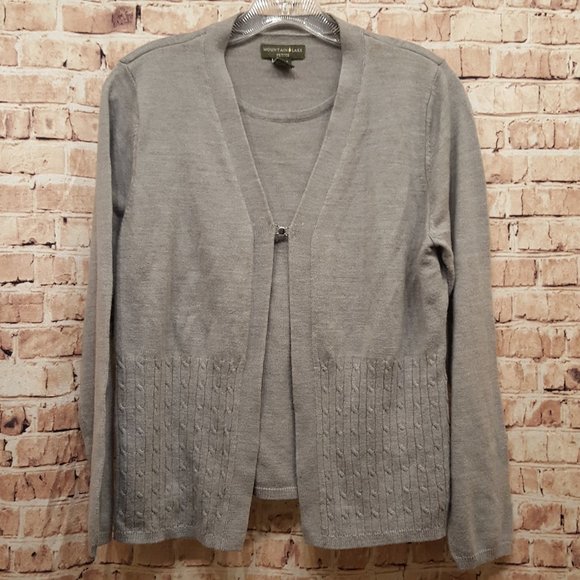 Mountain Lake Petite 1 Piece Sweater Cardigan Size Large - Picture 2 of 7